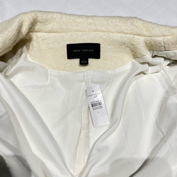 Ann Taylor Belted Funnel Neck Coat L - Picture 12 of 14